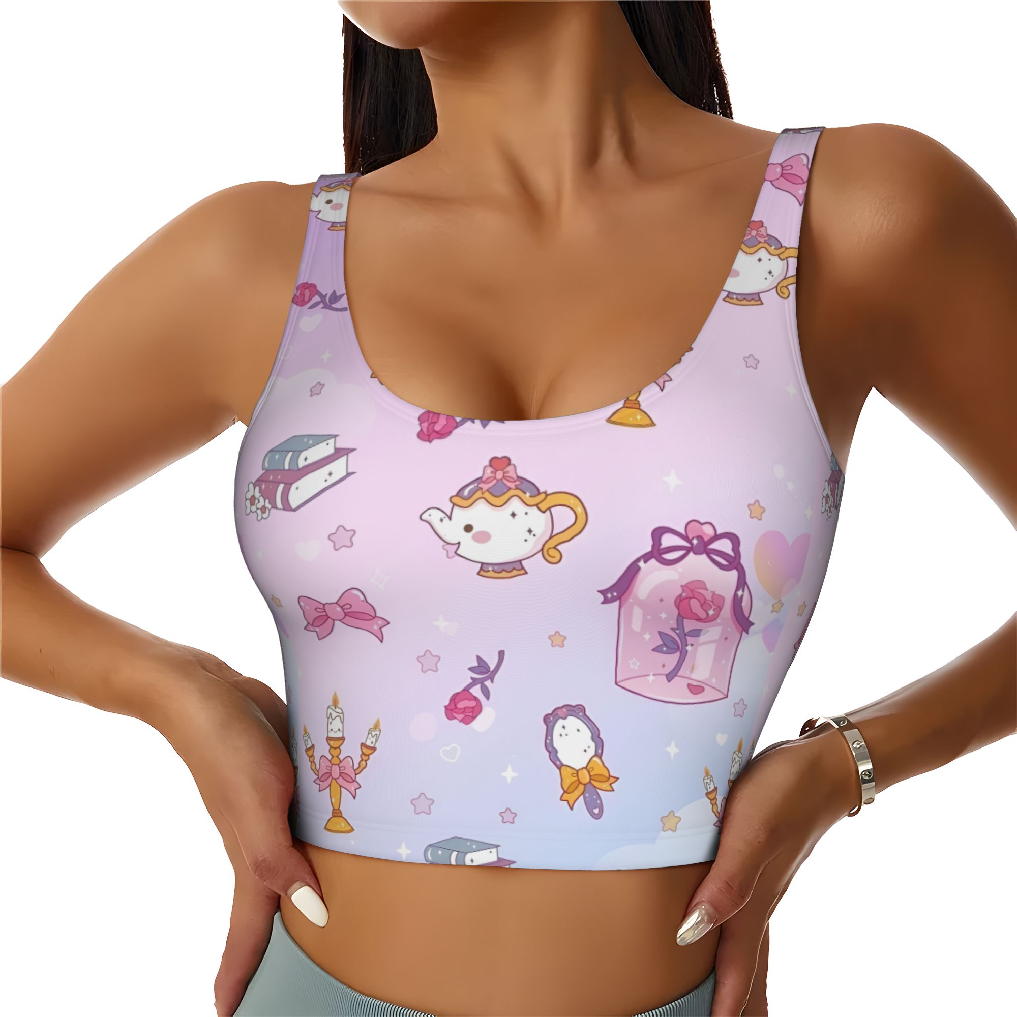 Sports Bra High Impact - Custom Women Beautyes Anime Beastes Sports