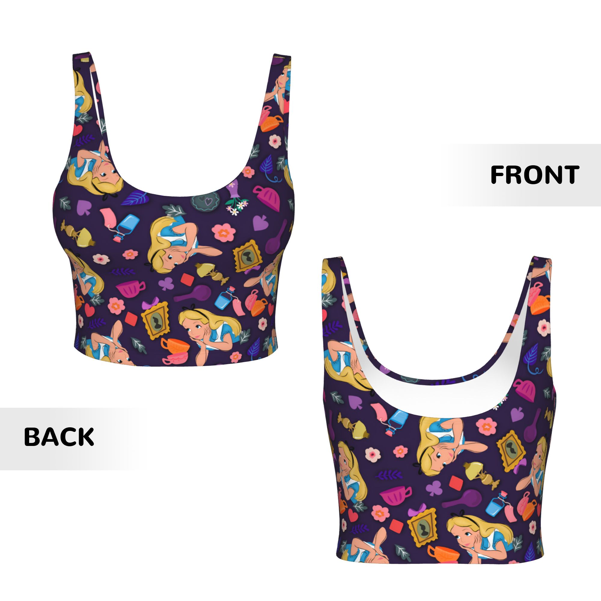 Custom Women Alices Anime Wond - Sports Bra High Impact recension och pris