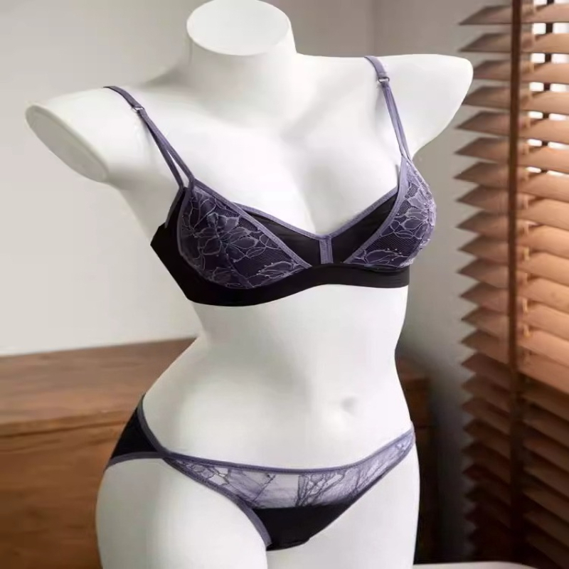 Women French Lace Non Padded B - Bralette Wireless Soft recension och pris