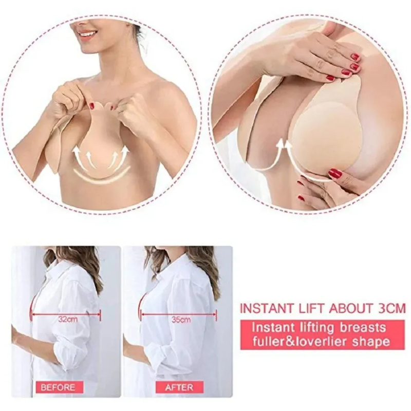 Women push up bras self adhesi - Silicone Bra Adhesive recension och pris