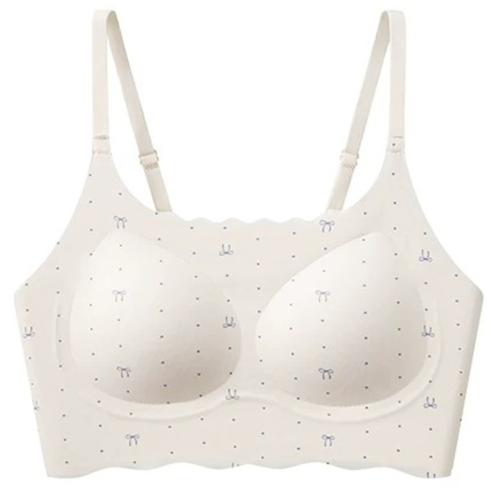 Hot Sale Cute Floral Bow Teen  - Bralette Wireless Soft recension och pris