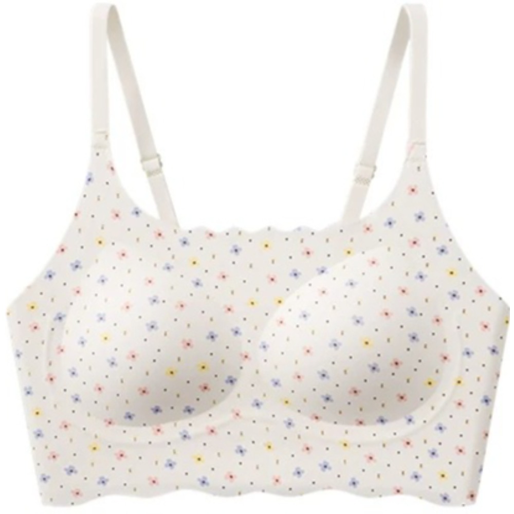 Hot Sale Cute Floral Bow Teen  - Bralette Wireless Soft recension och pris